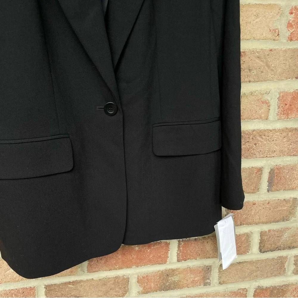 Liz Claiborne black Light Italian Wool Blazer Jacket Women 10P  NWT - Picture 4 of 14